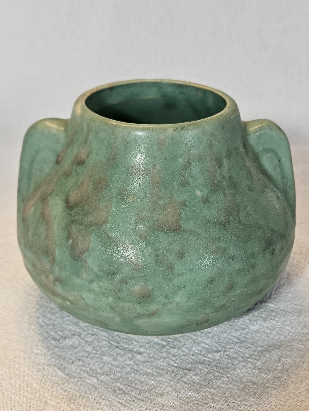Antique Brush McCoy (?) Matte Green Pottery Vase